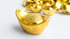 Gold Ingots For Wealth Wallpaper