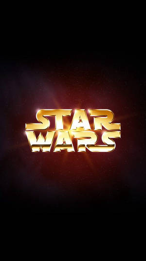 Gold Letters Star Wars Iphone Wallpaper