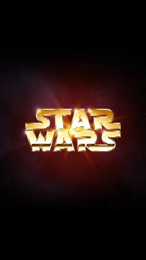 Gold Letters Star Wars Iphone Wallpaper