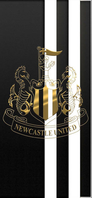 Gold Newcastle United Fc Logo Wallpaper