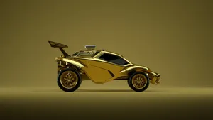 Gold Octane Render Rocket League 4k Wallpaper