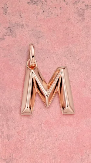 Gold-plated Letter M Wallpaper