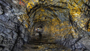 Gold Stains In The Goldmines' Adit Wallpaper