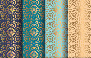 Gold Texture Patterns In Four Colors Wallpaper