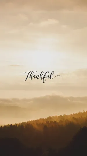 Gold Thankful Phone Theme Wallpaper