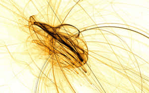 Golden_ Abstract_ Energy_ Flow Wallpaper