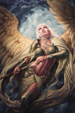 Golden Beautiful Angels Wallpaper