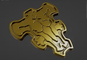 Golden Black Bull Emblem3 D Render Wallpaper