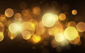 Golden_ Bokeh_ Lights_ Background Wallpaper