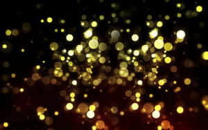 Golden_ Bokeh_ Lights_ Background Wallpaper