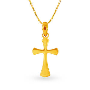 Golden Christian Cross Necklace Wallpaper