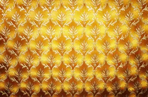 Golden Damask Fabric Pattern Wallpaper