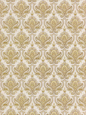 Golden Damask Pattern Background Wallpaper