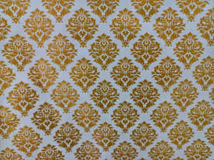 Golden Damask Pattern Texture Wallpaper