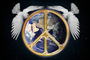 Golden Emblem Of World Peace Wallpaper