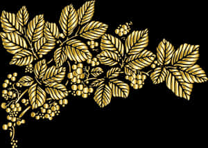 Golden_ Foliage_ Artwork Wallpaper