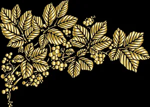 Golden_ Foliage_ Artwork Wallpaper