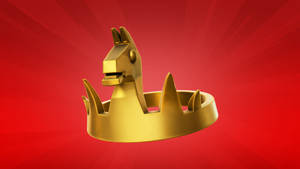 Golden Fortnite Victory Crown Wallpaper