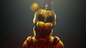 Golden Freddy From Five Nights At Freddy's Gaming Experience Wallpaper