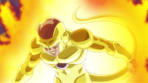 Golden Frieza Unleashing Power Wallpaper