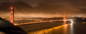 Golden Gate Bridge Over Golden Hours Wallpaper