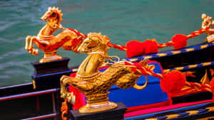 Golden Horse Festival Decorations Wallpaper