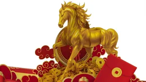 Golden Horse Symbolism Wallpaper