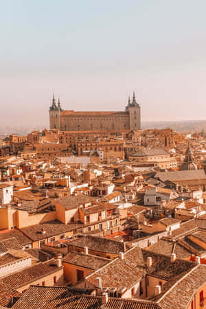 Golden Hour Over Spanish Town Wallpaper