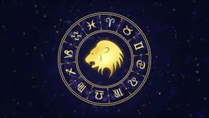 Golden Lion Leo Zodiac Wheel Wallpaper