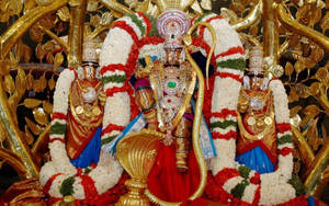 Golden Lord Balaji Statue Wallpaper