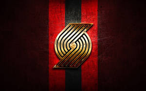 Golden Portland Trail Blazers Emblem Wallpaper