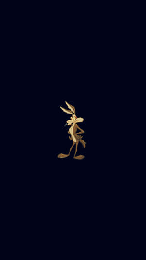 Golden Rabbit Illustration Dark Background Wallpaper