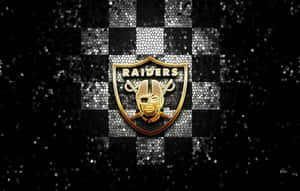 Golden Raiders Logo On Dispersing Checkers Wallpaper