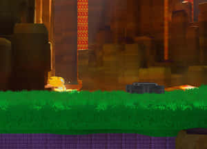 Golden_ Sonic_ In_ Lush_ Green_ Zone Wallpaper