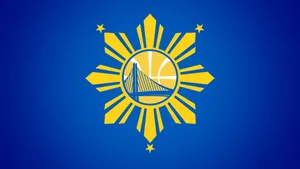 Golden State Warriors Logo Blue Background Wallpaper