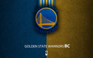 Golden State Warriors Logo On Half Leather Surface Wallpaper