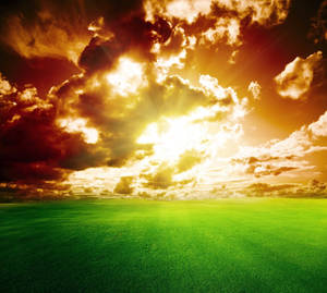 Golden Sunrise In The Sky Hd Wallpaper