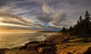 Golden Sunset Coastline Wallpaper