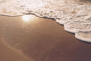 Golden Sunset Foam Beach.jpg Wallpaper