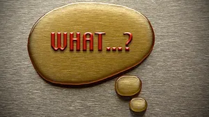 Golden What Question Mark Plaque Wallpaper