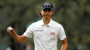 Golfer Min Woo Lee Acknowledging Crowd Wallpaper