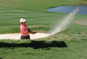 Golfer Sand Bunker Shot Wallpaper