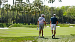 Golfers Walking The Fairwayat The Players Championship Wallpaper