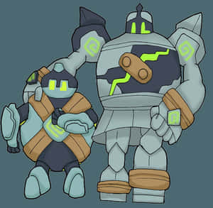 Golurk And Golett Wallpaper