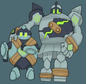 Golurk And Golett Wallpaper