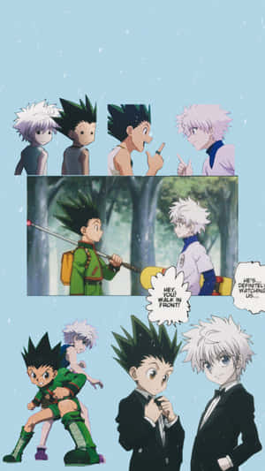 Gon And Killua: Best Friends Who Conquer Anything Wallpaper