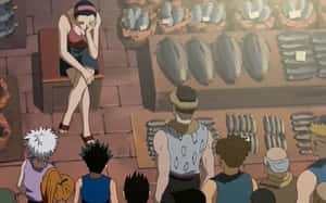 Gon And Killua On Greed Island Adventure Wallpaper