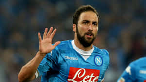 Gonzalo Higuain Napoli Raising Hand Wallpaper