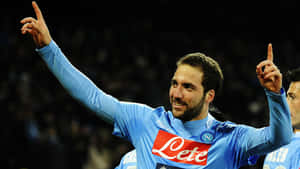 Gonzalo Higuain Napoli Winning A Goal Wallpaper