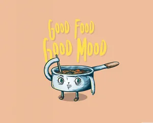 Good Food Good Mood Wallpaper